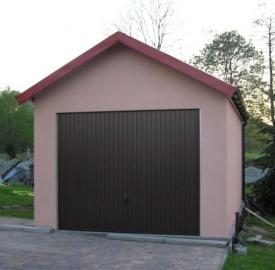 Montované garáže s omítkou