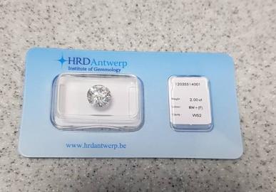 Predm prrodn diamant 2,00ct F a VVS2